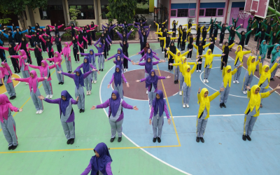 PEMBIASAAN SENAM ANAK INDONESIA HEBAT - SMKN 2 NGANJUK