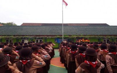 Penerimaan Tamu Ambalan Gugus Depan Nganjuk 01.125-01.126 Pangkalan  SMK Negeri 2 Nganjuk Tahun 2019
